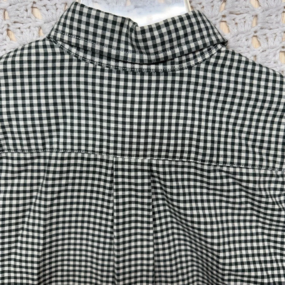 Ralph Lauren Boys Youth Shirt Sz L Olive Green Check Button-Down Long Slv Collar